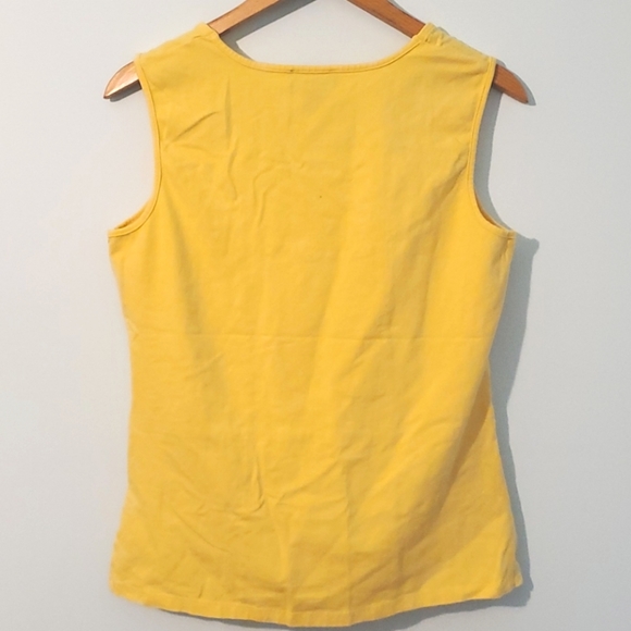 Summer Yellow Tank Top Size Large - Picture 2 of 2